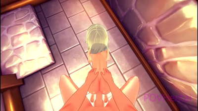 (Ловушка) Эльфийская горничная помогает тебе умыться